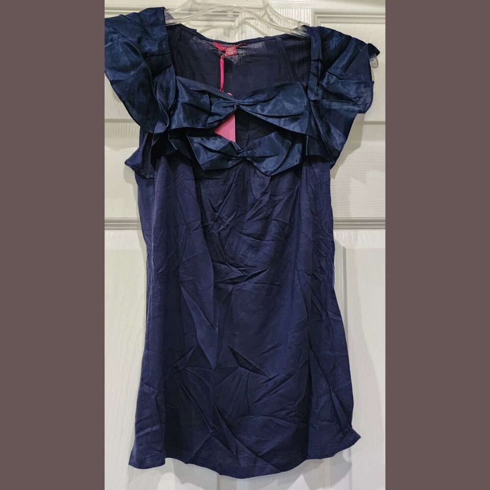$125 NWT TED BAKER DOUBLE BOW FRONT DETAIL TOP